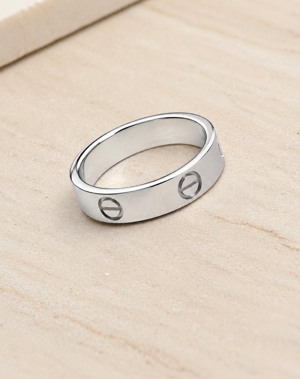 Silver Luxe Lock Ring