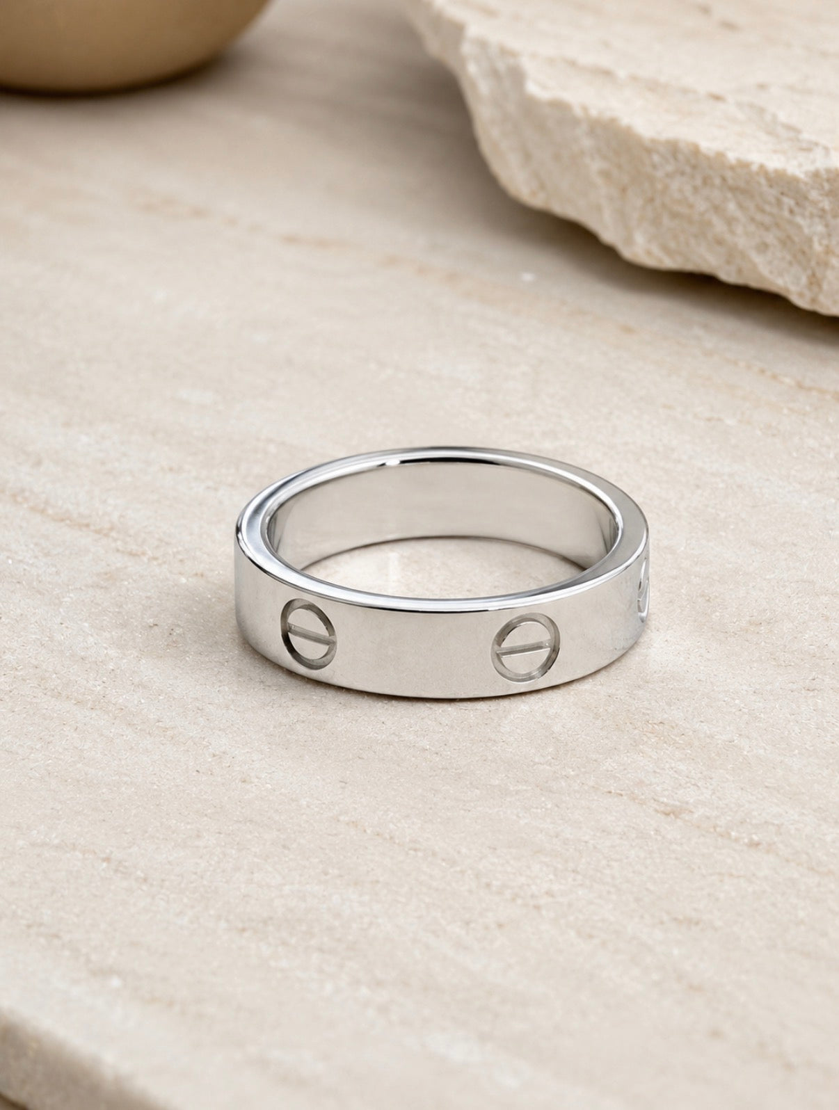 Silver Luxe Lock Ring