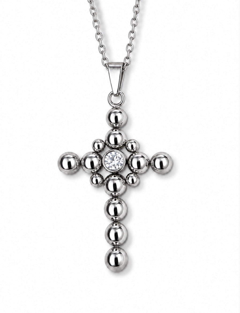 Silver Solace Cross Necklace