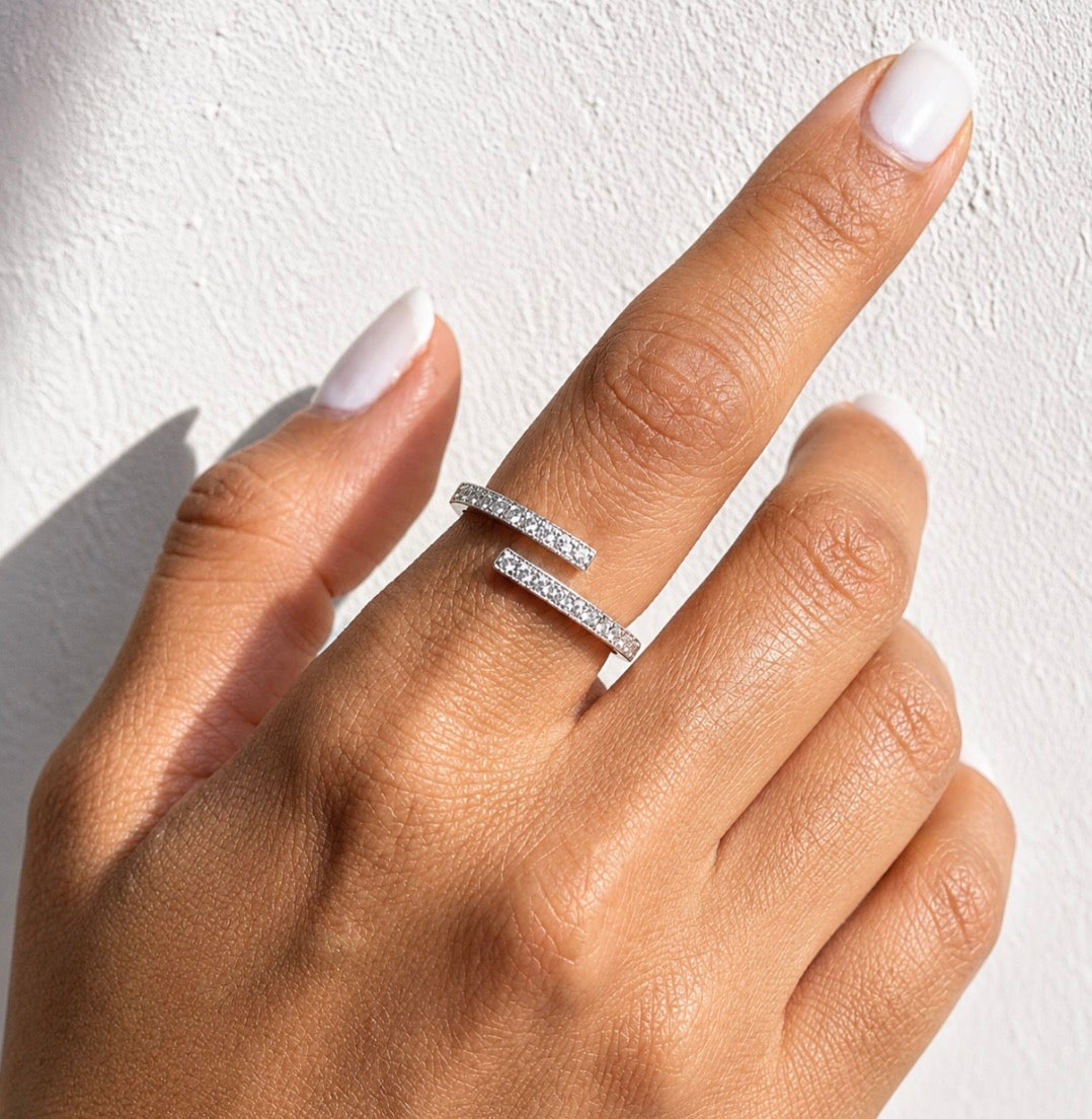Starlight Duo Ring Silver