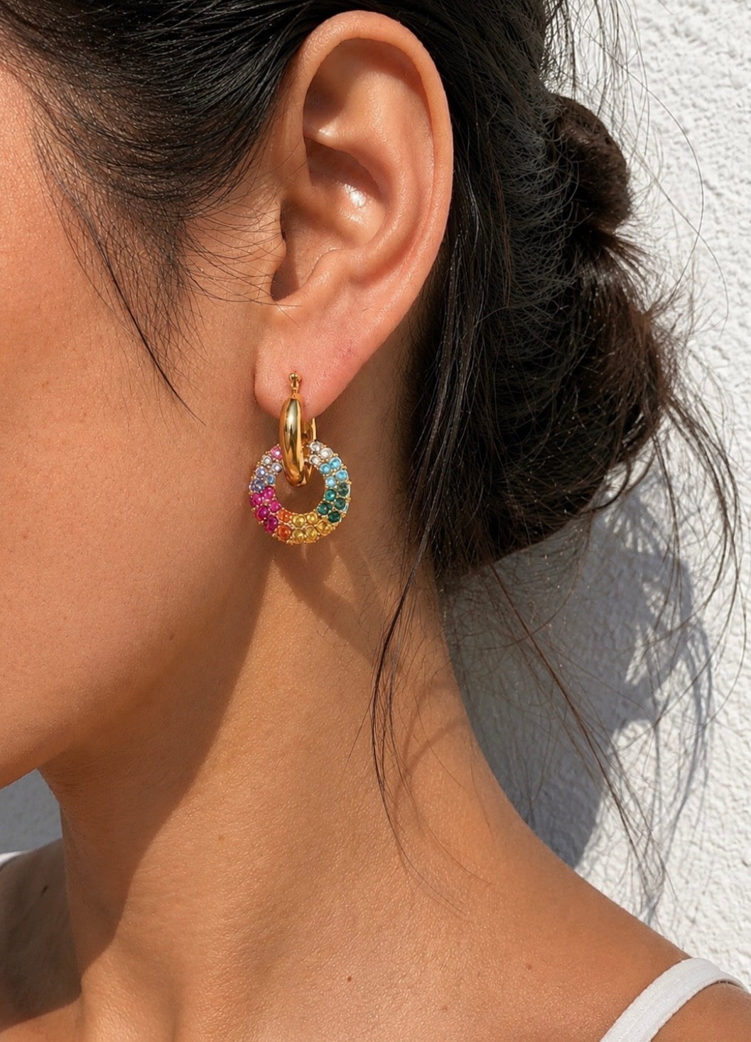 Sunset Prism Hoops