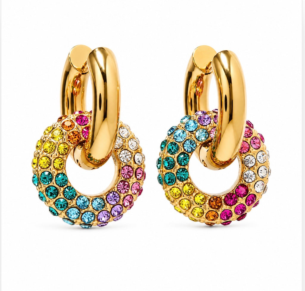 Sunset Prism Hoops