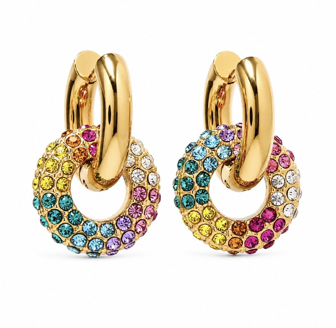 Sunset Prism Hoops