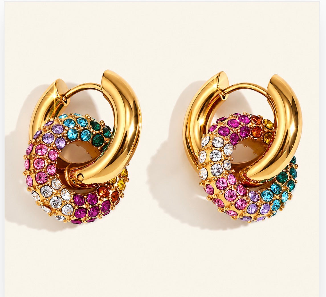 Sunset Prism Hoops