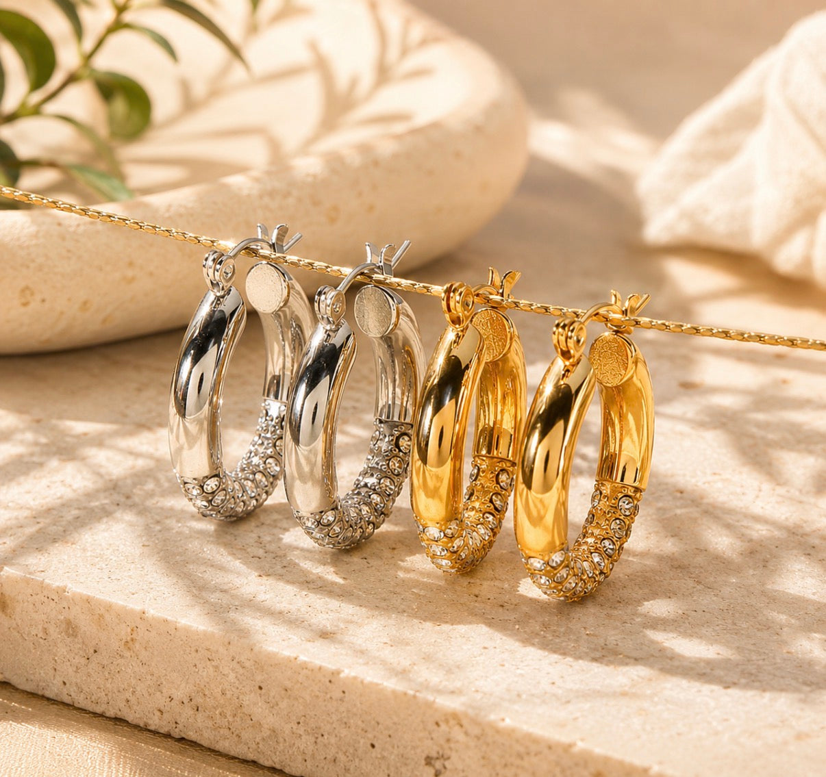 Tidal Glow Hoops